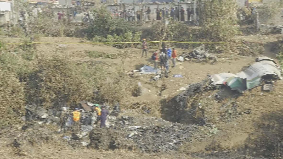 Nepal: Searches continue at aircraft crash site in Pokhara